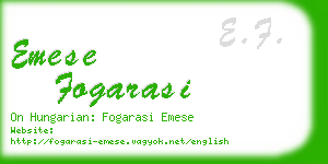 emese fogarasi business card